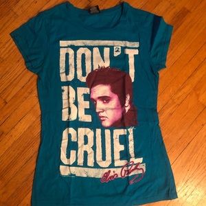 Aqua blue Elvis shirt